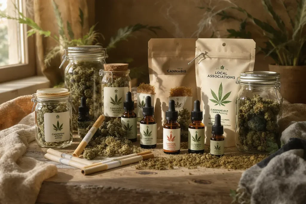 Producto de cannabis en asociación